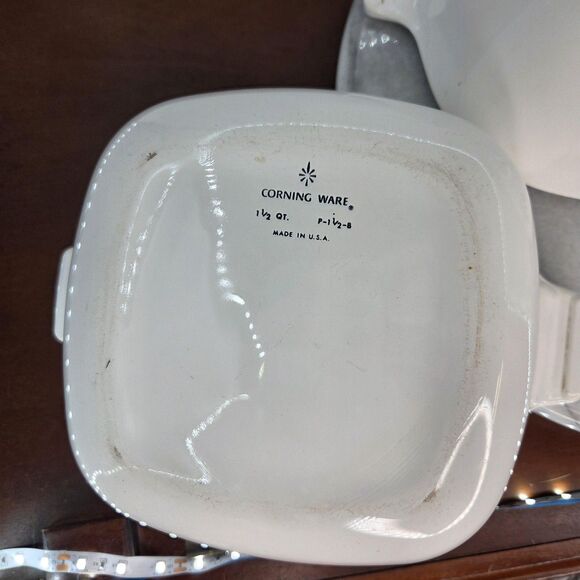Vintage Corning Ware Cornflower Blue Casserole Dish Set 1 1.5 2.5 Qt Lids USA - Picture 11 of 16